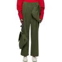 Khaki Tard Trousers 231039F087006