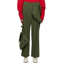 Khaki Tard Trousers 231039F087006