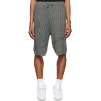 Gray Cotton Shorts 221039M193004