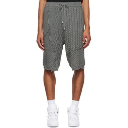 Gray Cotton Shorts 221039M193004