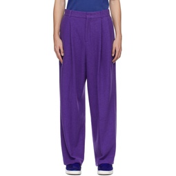 Purple Single Trousers 232039M191004