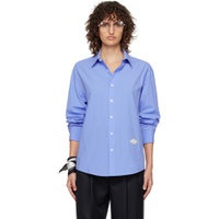 Blue Fluic Shirt 231039F109003