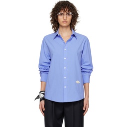 Blue Fluic Shirt 231039F109003