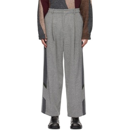 Gray Set Up Trousers 232039M191007