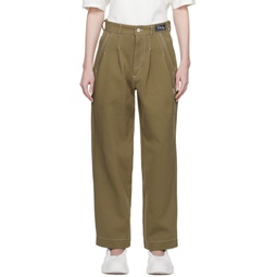 Brown Fluic Trousers 222039F087016