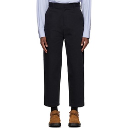 Navy Significant Zip-Fly Trousers 241039M191000