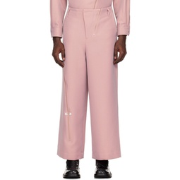 Pink Fraven Trousers 241039M191008