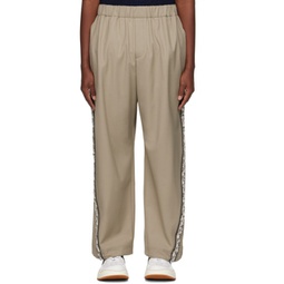 Khaki Lawn Trousers 241039M191010