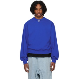 Blue Langle Sweatshirt 241039M204015