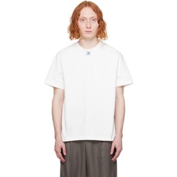 White Langle T-Shirt 241039M213016
