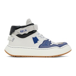 Blue & Gray Log KHALIF Sneakers 241039M236001