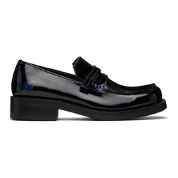 Black Leather Loafers 241039M231007