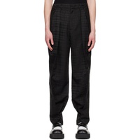 Black Pleated Trousers 231039M191003