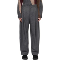 Gray Set-Up Trousers 232039M191005