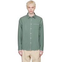 Green Overlock Shirt 231656M192002