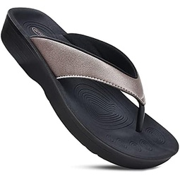 AEROTHOTIC Womens Comfortable Arch Support Summer Orthotic Flip Flops Sandals