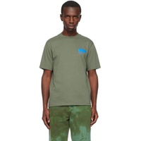 Green Printed T Shirt 231108M213016