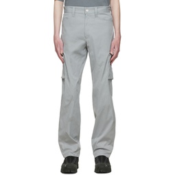 Gray Tapered Fit Cargo Pants 221108M188001