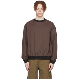 Brown Nylon Sweatshirt 221108M204008