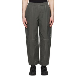 Gray Stitch Trousers 231149M191001