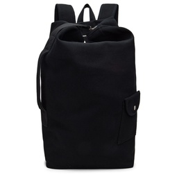 Black Military Duffle Backpack 241138M166007