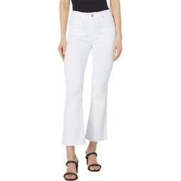 Womens AG Jeans Farrah Boot Crop High-Rise Fit in Modern White