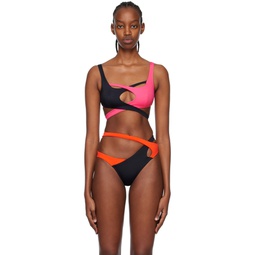 Pink   Black Racy Bikini Top 231281F105012