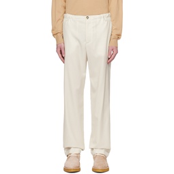Off White Drawstring Trousers 231823M191001