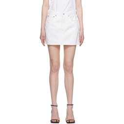 White Liv Denim Miniskirt 231214F090011
