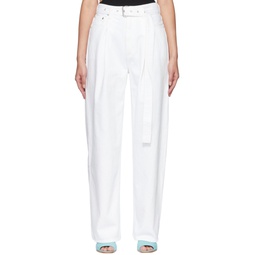 White Belted Jeans 221214F069055