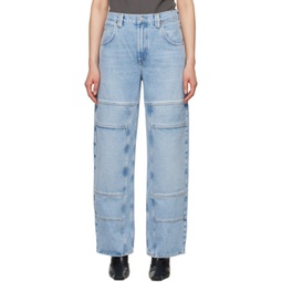 Blue Tanis Utility Jeans 241214F069088