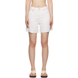 White Dame Denim Shorts 241214F088008