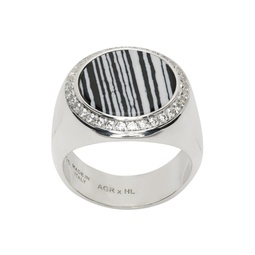 Silver   Black Hatton Labs Edition Stone Ring 231319M147005