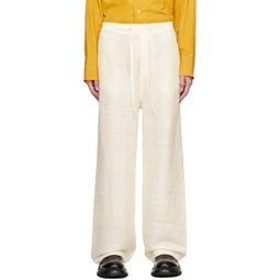 Off White Pyjama Trousers 231460M191008