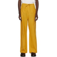 Yellow Khadi Trousers 231460M191009