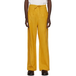 Yellow Khadi Trousers 231460M191009