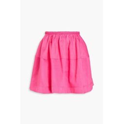 Anne linen-blend mini skirt