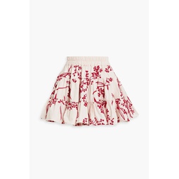 Salt Lake tiered broderie anglaise cotton mini skirt