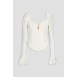 Giselle linen-blend blouse