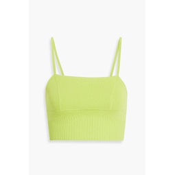 Coronil cropped knitted top