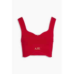Parfum Corset cropped knitted top