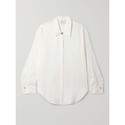 AJE. Intuition oversized linen and silk-blend organza shirt