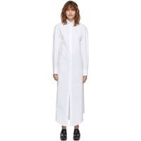 White Shirt Long Dress 221483F055000