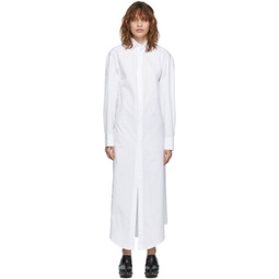 White Shirt Long Dress 221483F055000