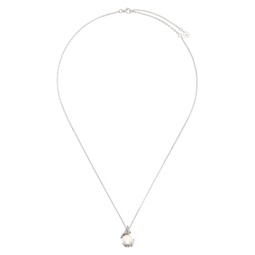 SSENSE Exclusive Silver Pearl In Heat Necklace 241201M145004