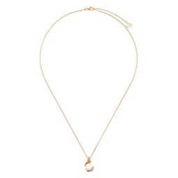 Gold Pearl In Heat Necklace 241201M145012