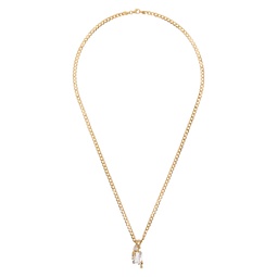 Gold Melt Curb Chain Necklace 241201M145017