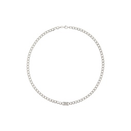 Silver Unity Curb Chain Necklace 241201M145000
