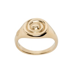 Gold Snail Ring 232161M147009