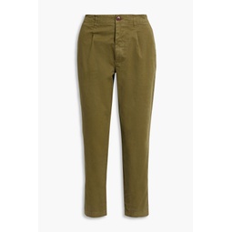 Boy cropped cotton-blend twill tapered pants